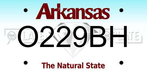 O229BH Arkansas License Plate