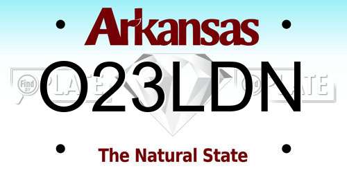 O23LDN Arkansas License Plate