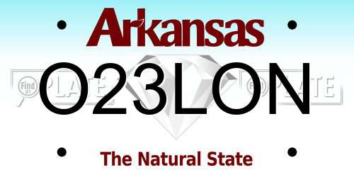 O23LON Arkansas License Plate