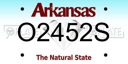 O2452S Arkansas License Plate