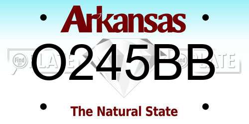 O245BB Arkansas License Plate