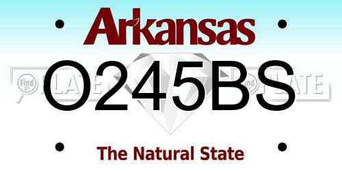O245BS Arkansas License Plate
