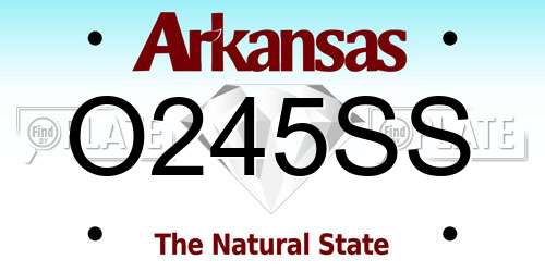 O245SS Arkansas License Plate