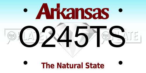 O245TS Arkansas License Plate