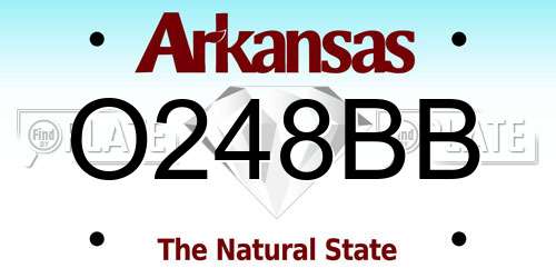 O248BB Arkansas License Plate