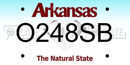 O248SB Arkansas License Plate