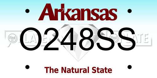 O248SS Arkansas License Plate