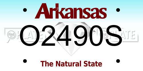 O2490S Arkansas License Plate