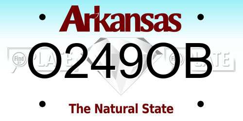 O249OB Arkansas License Plate