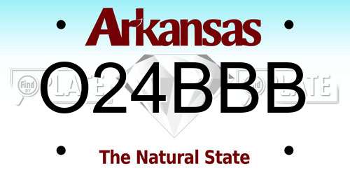 O24BBB Arkansas License Plate