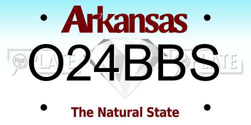 O24BBS Arkansas License Plate
