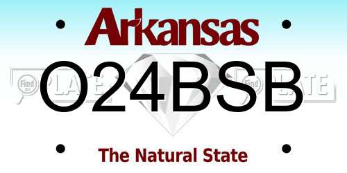 O24BSB Arkansas License Plate