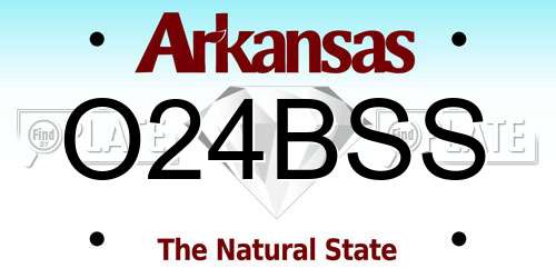 O24BSS Arkansas License Plate