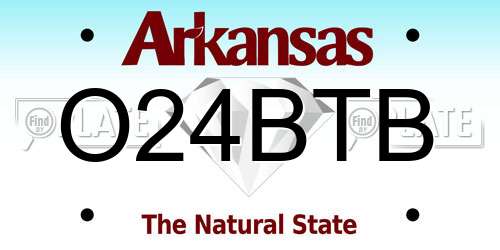 O24BTB Arkansas License Plate