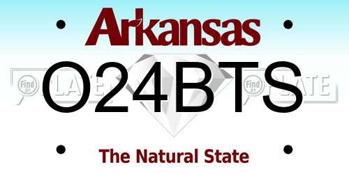 O24BTS Arkansas License Plate