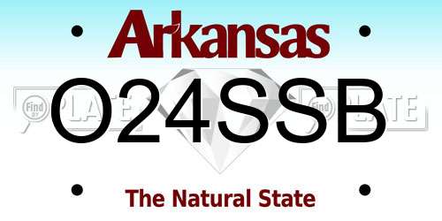 O24SSB Arkansas License Plate
