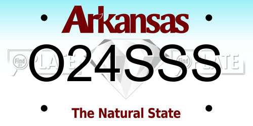 O24SSS Arkansas License Plate