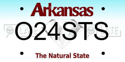 O24STS Arkansas License Plate