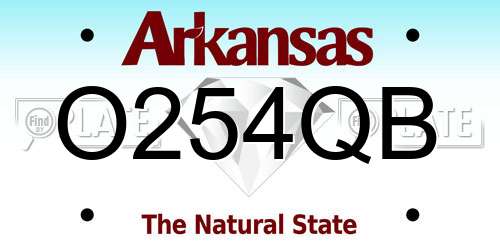 O254QB Arkansas License Plate