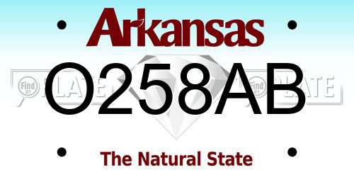 O258AB Arkansas License Plate