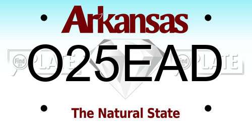 O25EAD Arkansas License Plate