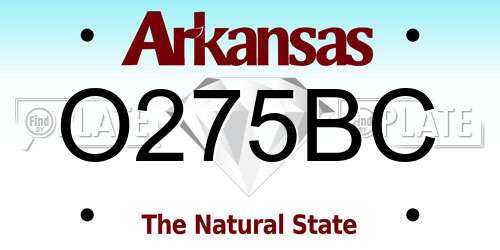 O275BC Arkansas License Plate