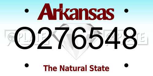 O276548 Arkansas License Plate