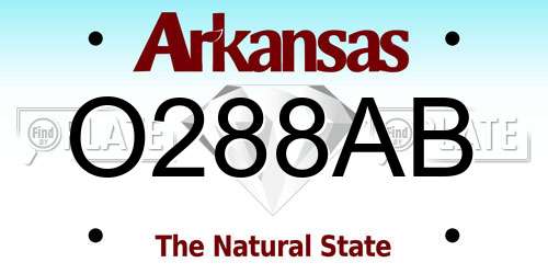 O288AB Arkansas License Plate