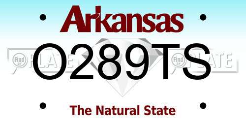 O289TS Arkansas License Plate