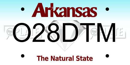 O28DTM Arkansas License Plate