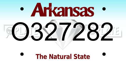 O327282 Arkansas License Plate