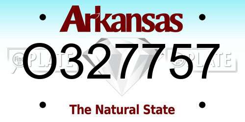 O327757 Arkansas License Plate