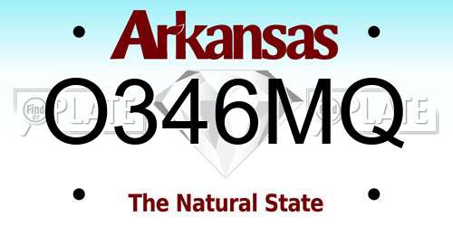 O346MQ Arkansas License Plate