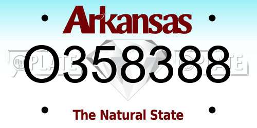 O358388 Arkansas License Plate