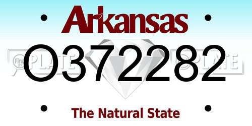O372282 Arkansas License Plate