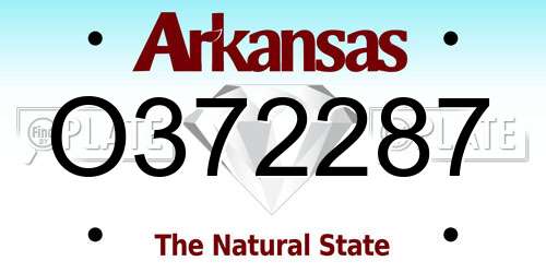 O372287 Arkansas License Plate
