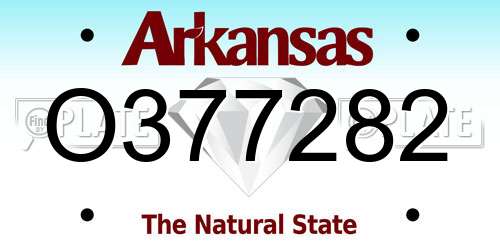 O377282 Arkansas License Plate