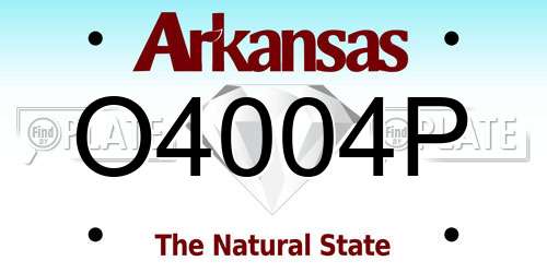 O4004P Arkansas License Plate