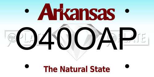 O40OAP Arkansas License Plate