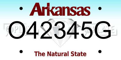 O42345G Arkansas License Plate