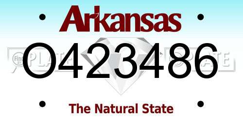O423486 Arkansas License Plate