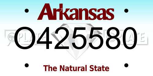 O425580 Arkansas License Plate