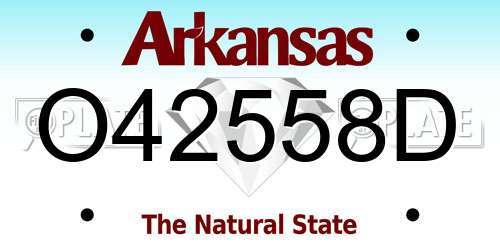 O42558D Arkansas License Plate