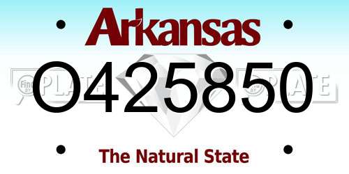 O425850 Arkansas License Plate