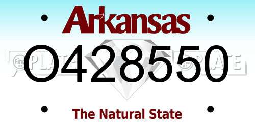 O428550 Arkansas License Plate