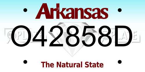 O42858D Arkansas License Plate