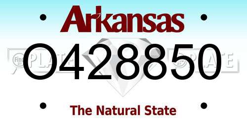 O428850 Arkansas License Plate