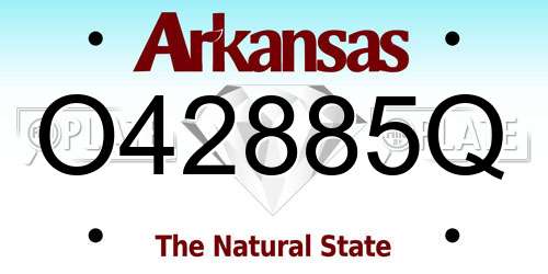 O42885Q Arkansas License Plate