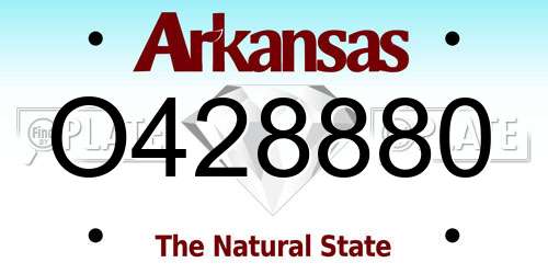 O428880 Arkansas License Plate