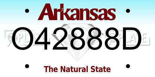 O42888D Arkansas License Plate